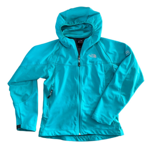 The North Face Summit Series Jacket Wind-stopper Turquoise Hooded Small